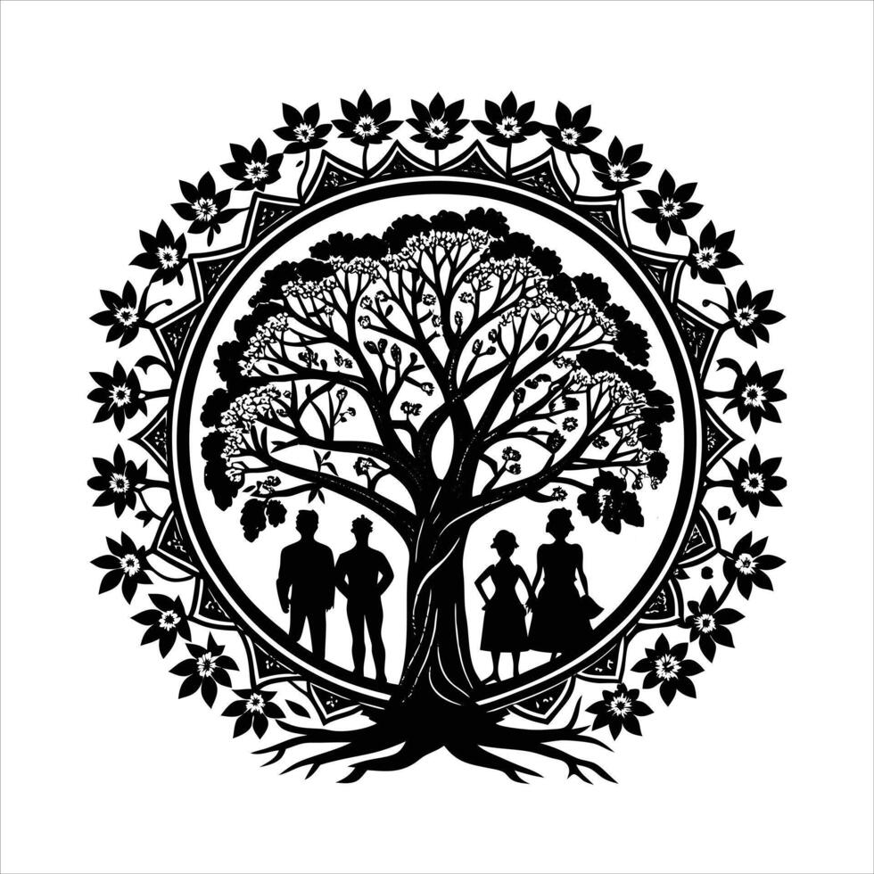Vintage Family Tree vector