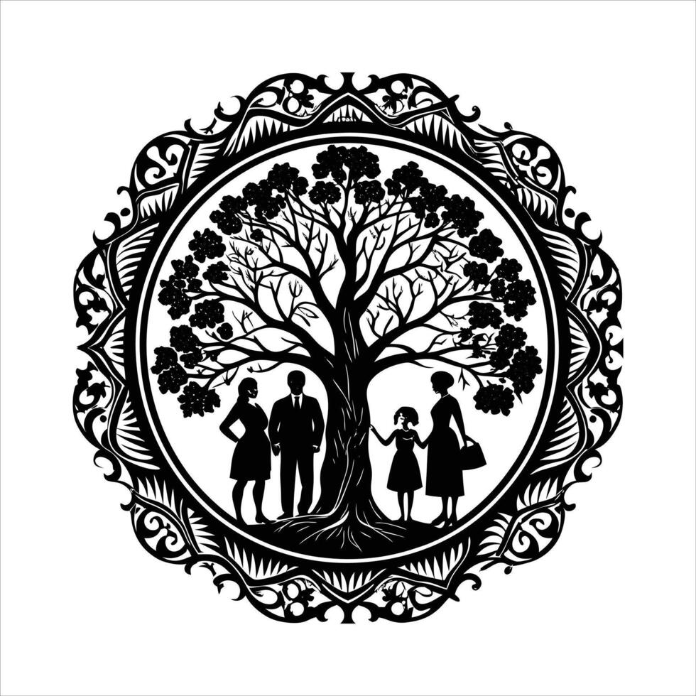 Vintage Family Tree Vectors
