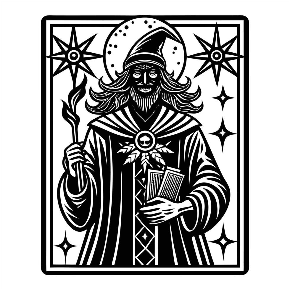 Magician Tarot Card vector