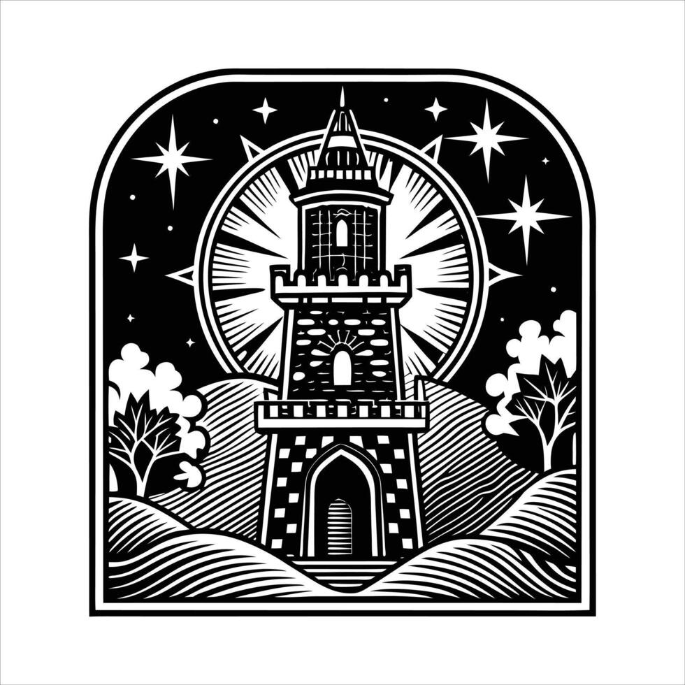 Tarot Tower Card vector