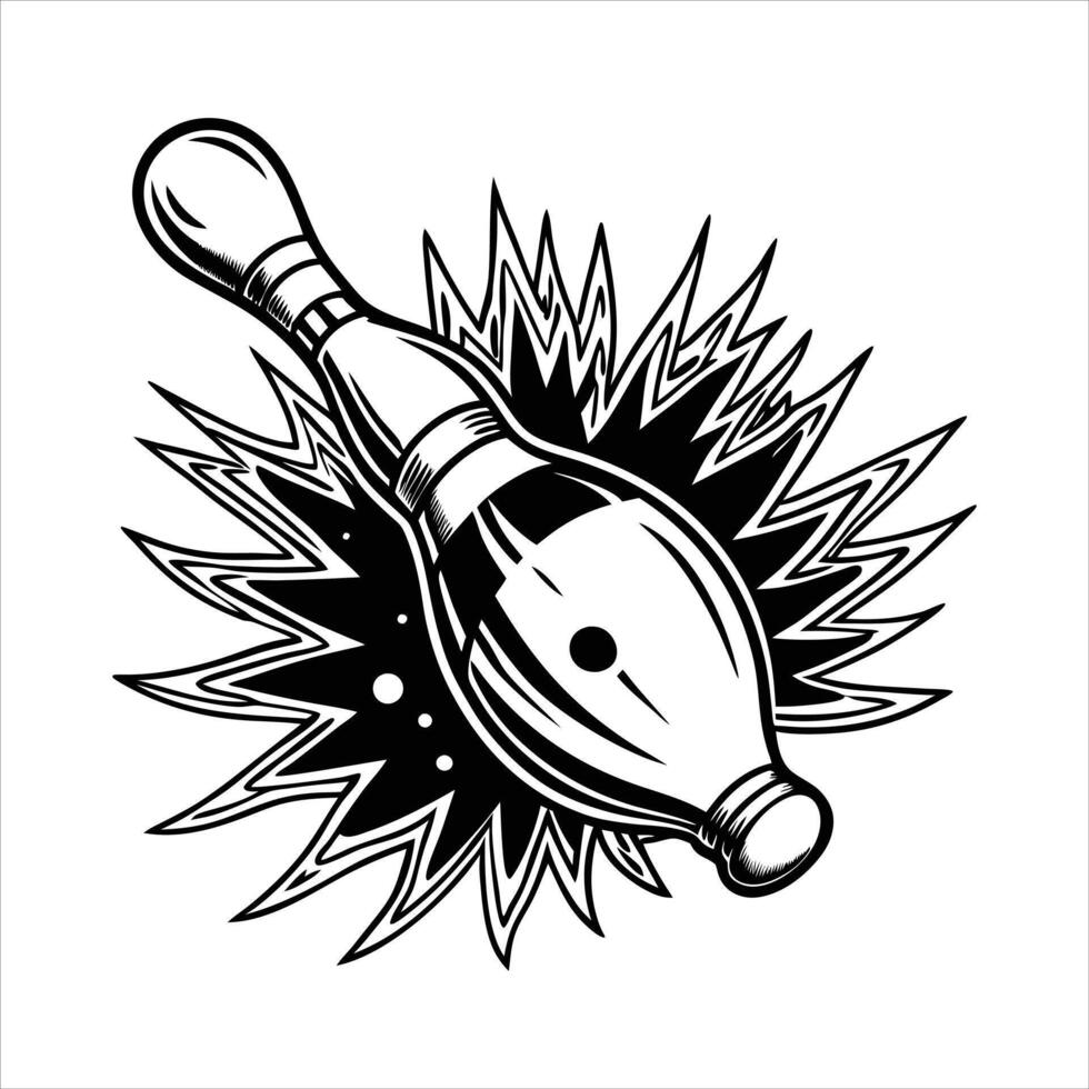 A bowling pin vector