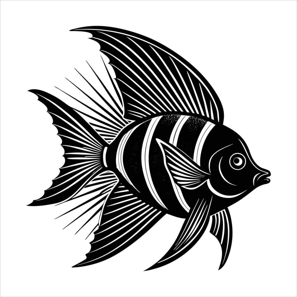 Angelfish sunlight Fish vector