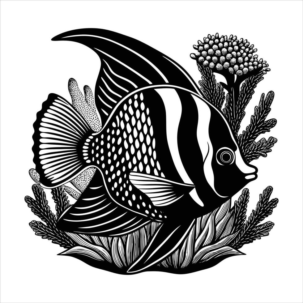 Angelfish Care Guide vector