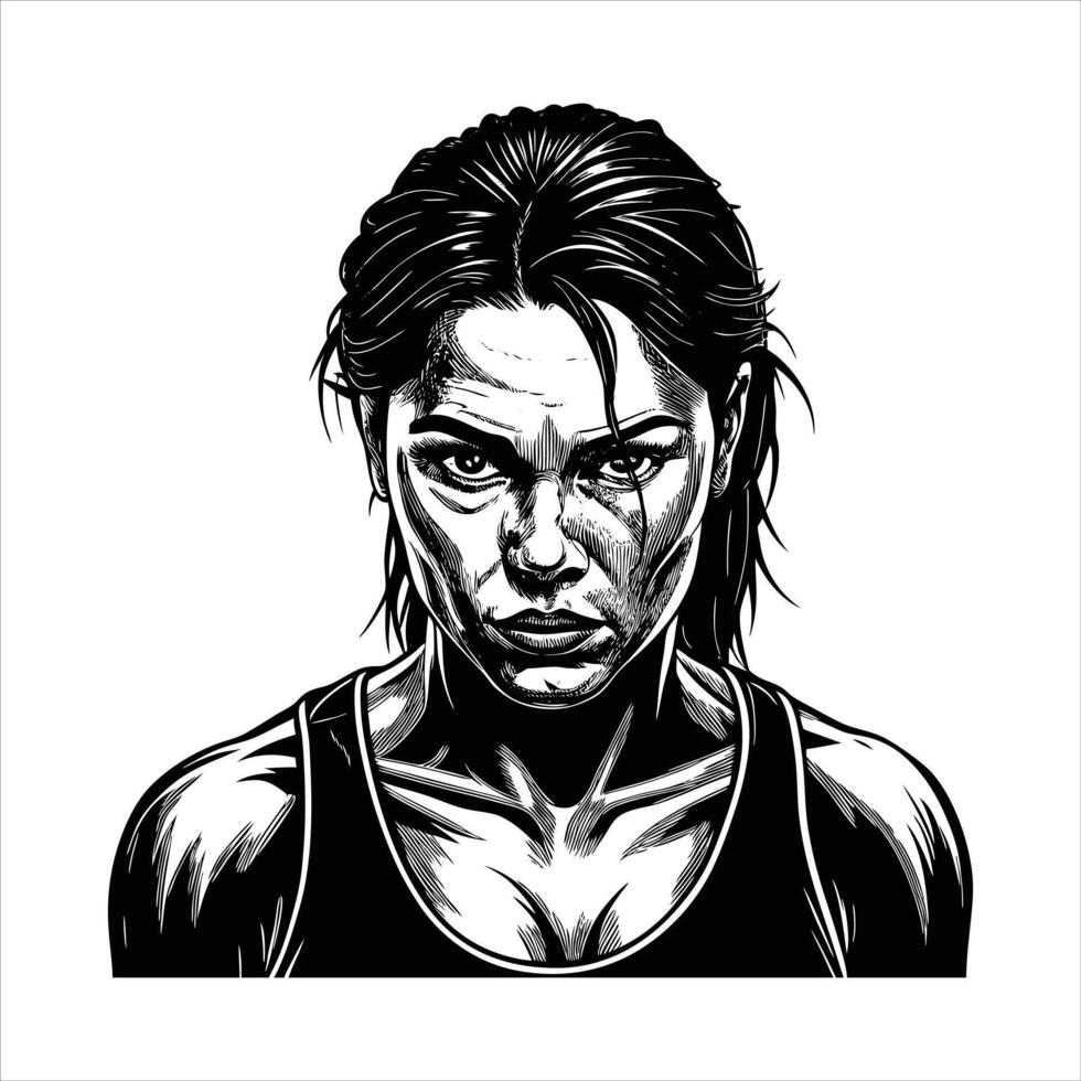 Martial Arts Female vector