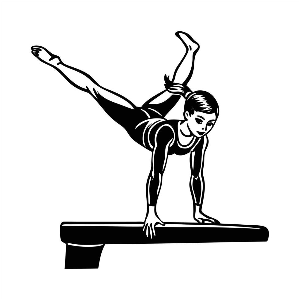 Gymnastics Balance Beam vector