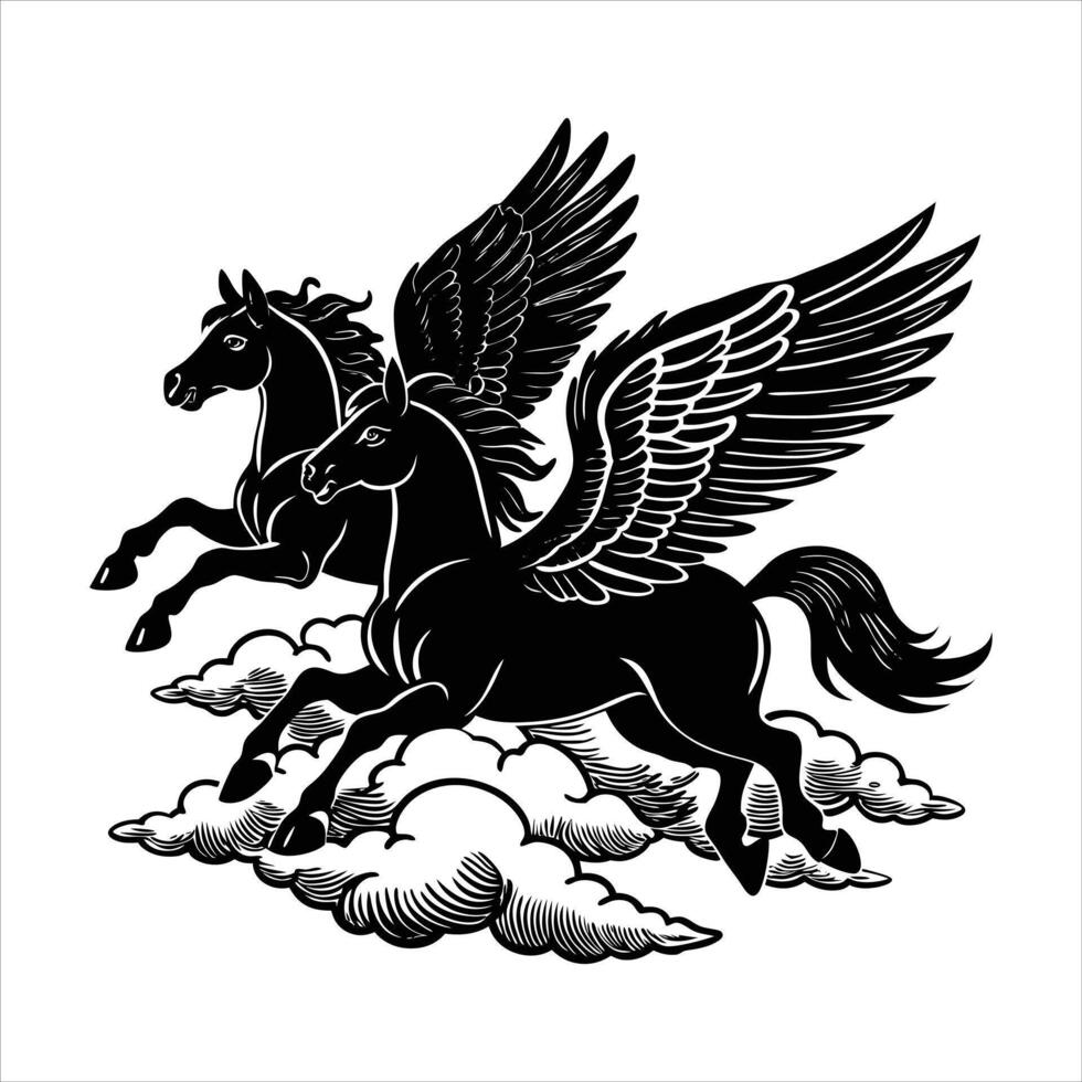 Mythical Winged Horse vector