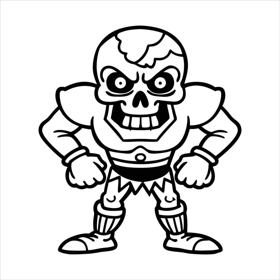 Hands Up Skull vector