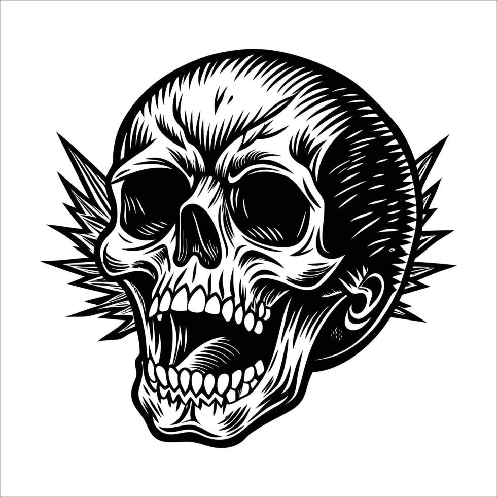 Rock And Roll Skull vector