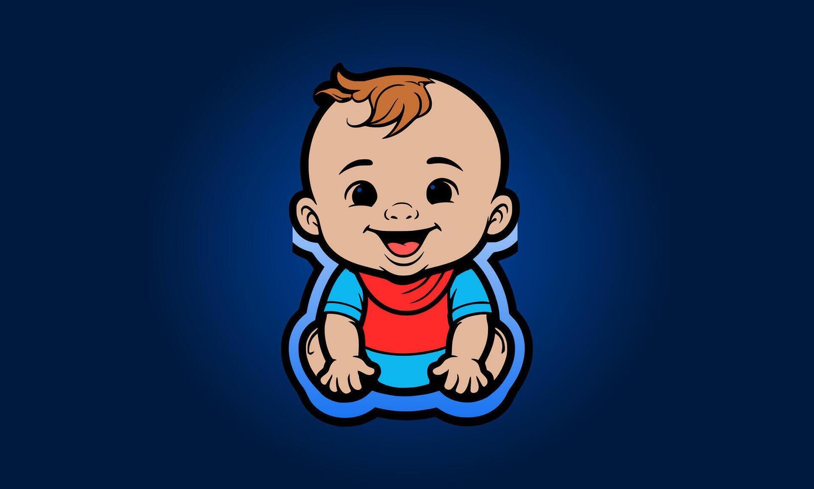 A Happy Toddler Smiling vector