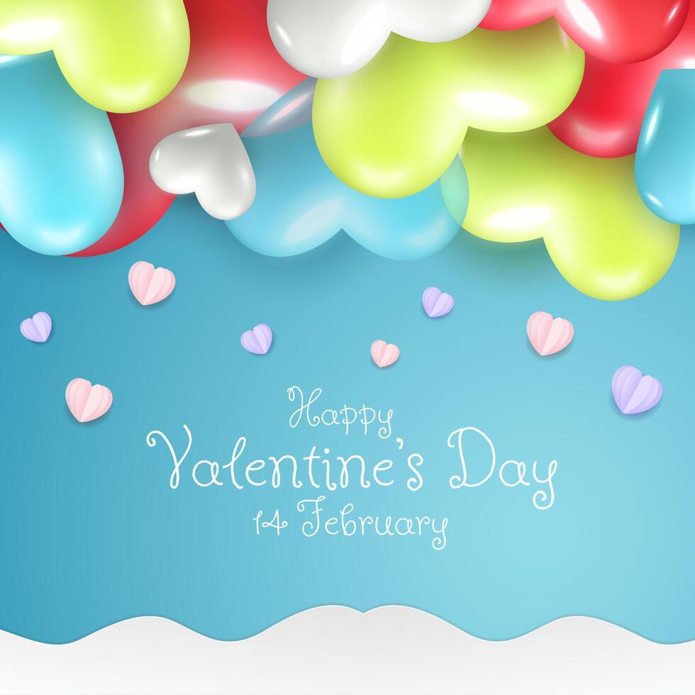 Valentine day decoration for i background vector
