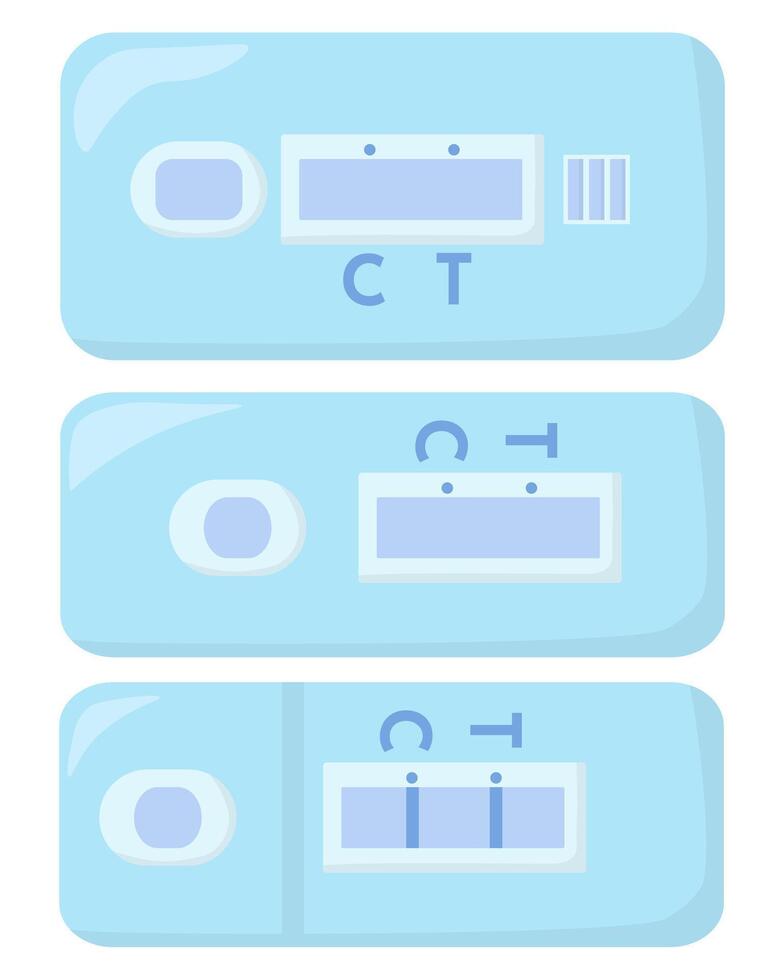 pregnancy test, a set of convenient equipment for determining pregnancy at home vector
