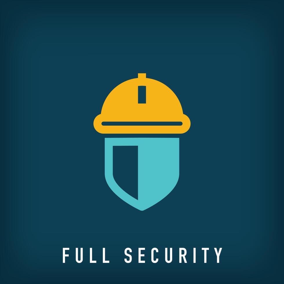 Modern full security logo design. vector