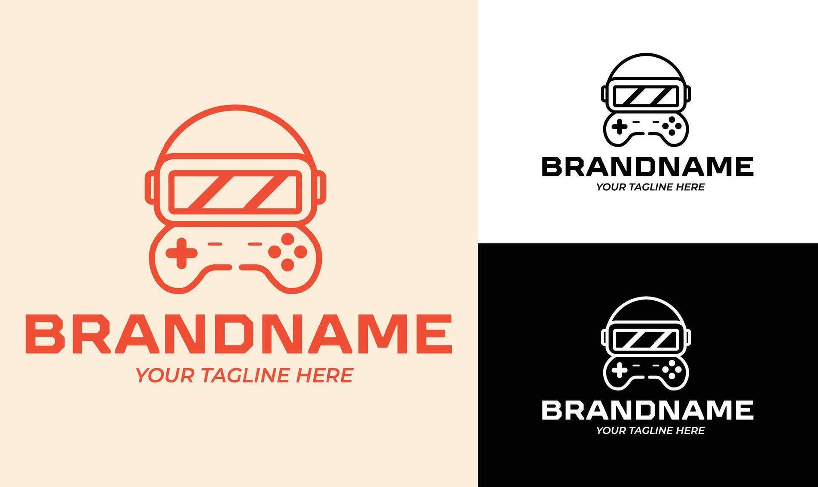 Futuristic VR Gaming Logo Design Template for Esports, Game Developers, and Streaming Platforms vector