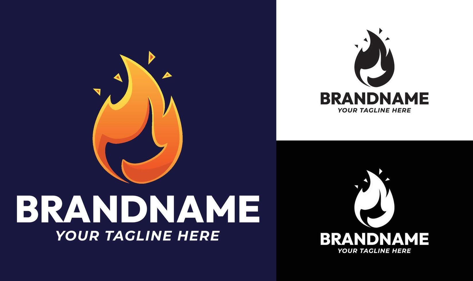 Flame Gaming Logo Design Template for Esports, Streaming, and Fire-Themed Brands vector