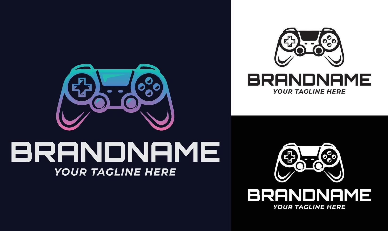 Neon Game Controller Logo Design Template for Esports Teams, Gaming Brands, and Streaming Channels vector