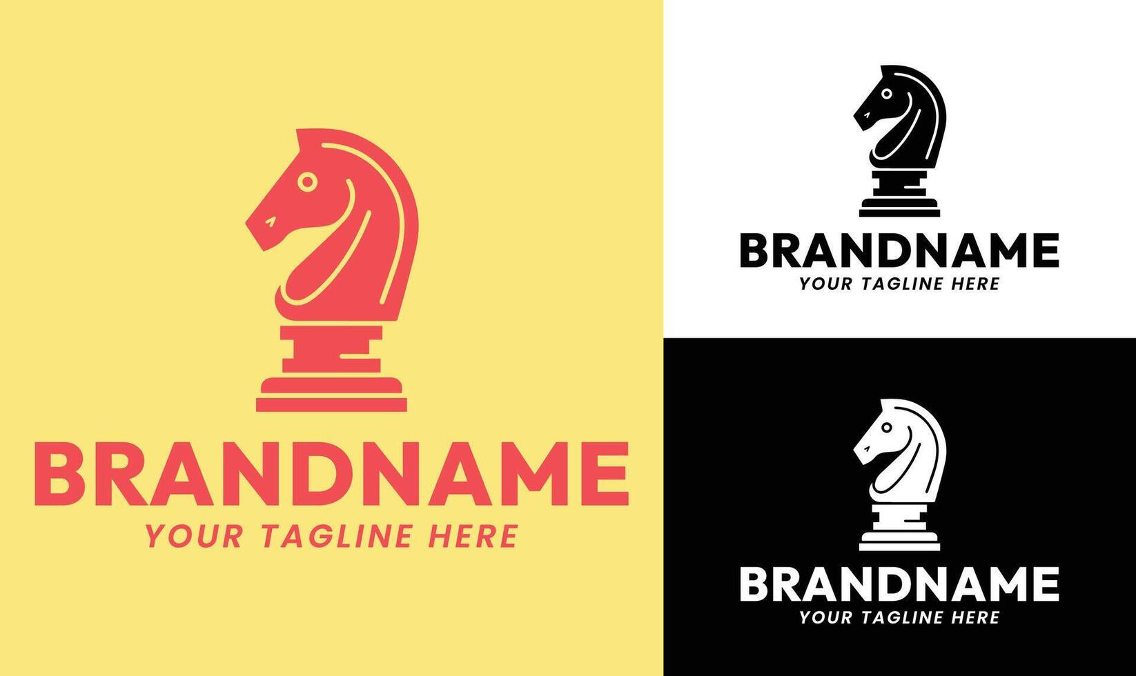 Chess Knight Logo Design Template for Strategy Games, Chess Clubs, and Competitive Gaming Brands vector
