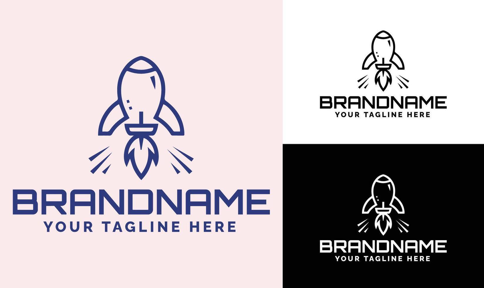 Modern Rocket Startup Logo Design Template for Tech, Space, and Innovation Brands vector