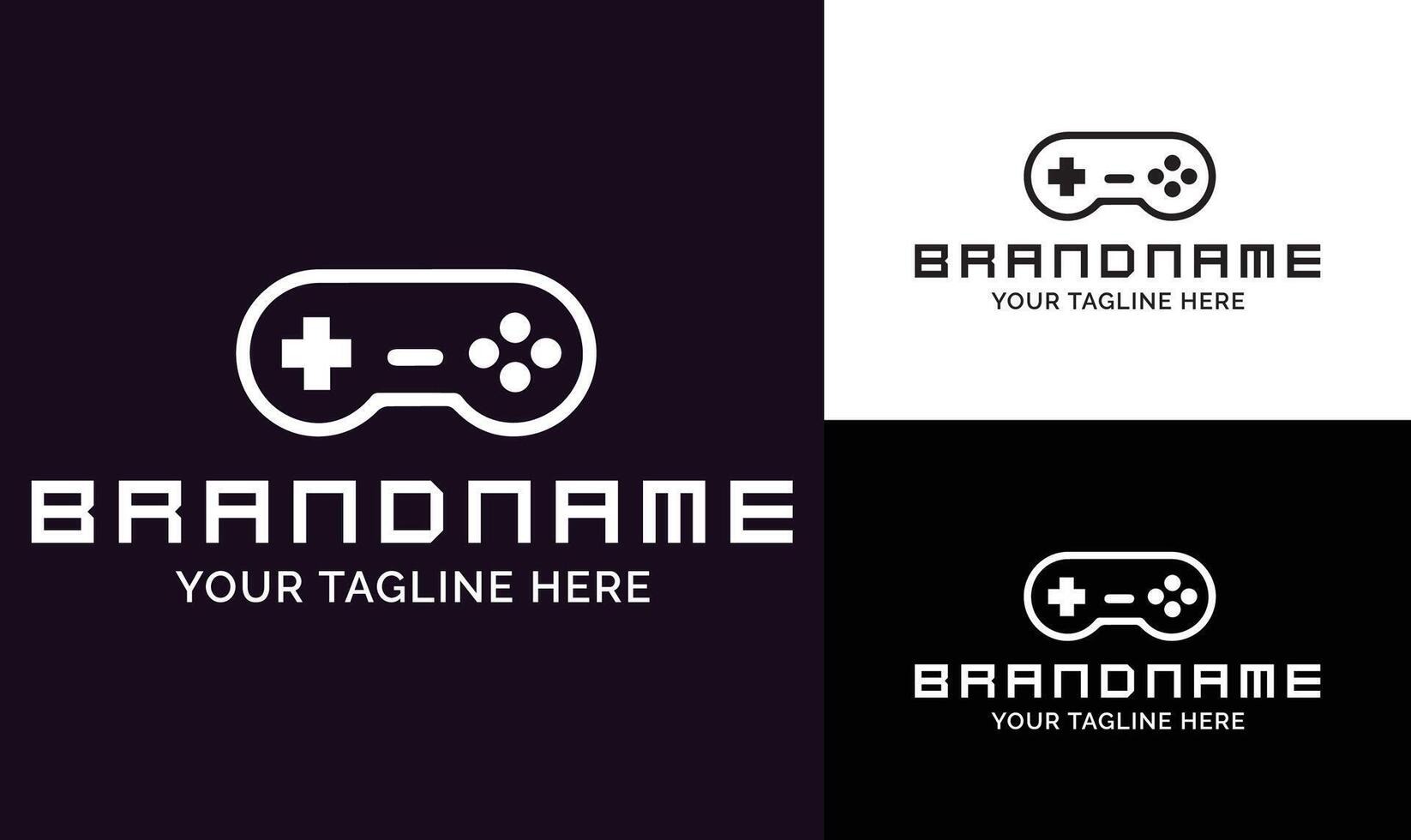 Minimalist Game Controller Logo Design Template for Esports, Game Studios, and Online Gaming Brands vector