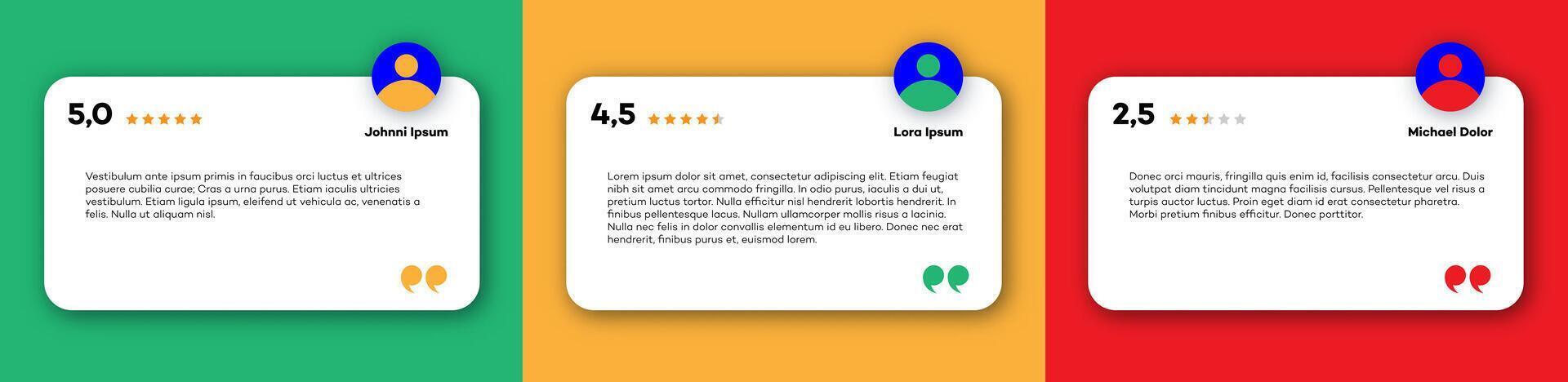 Feedback box, bubble testimonial banner vector