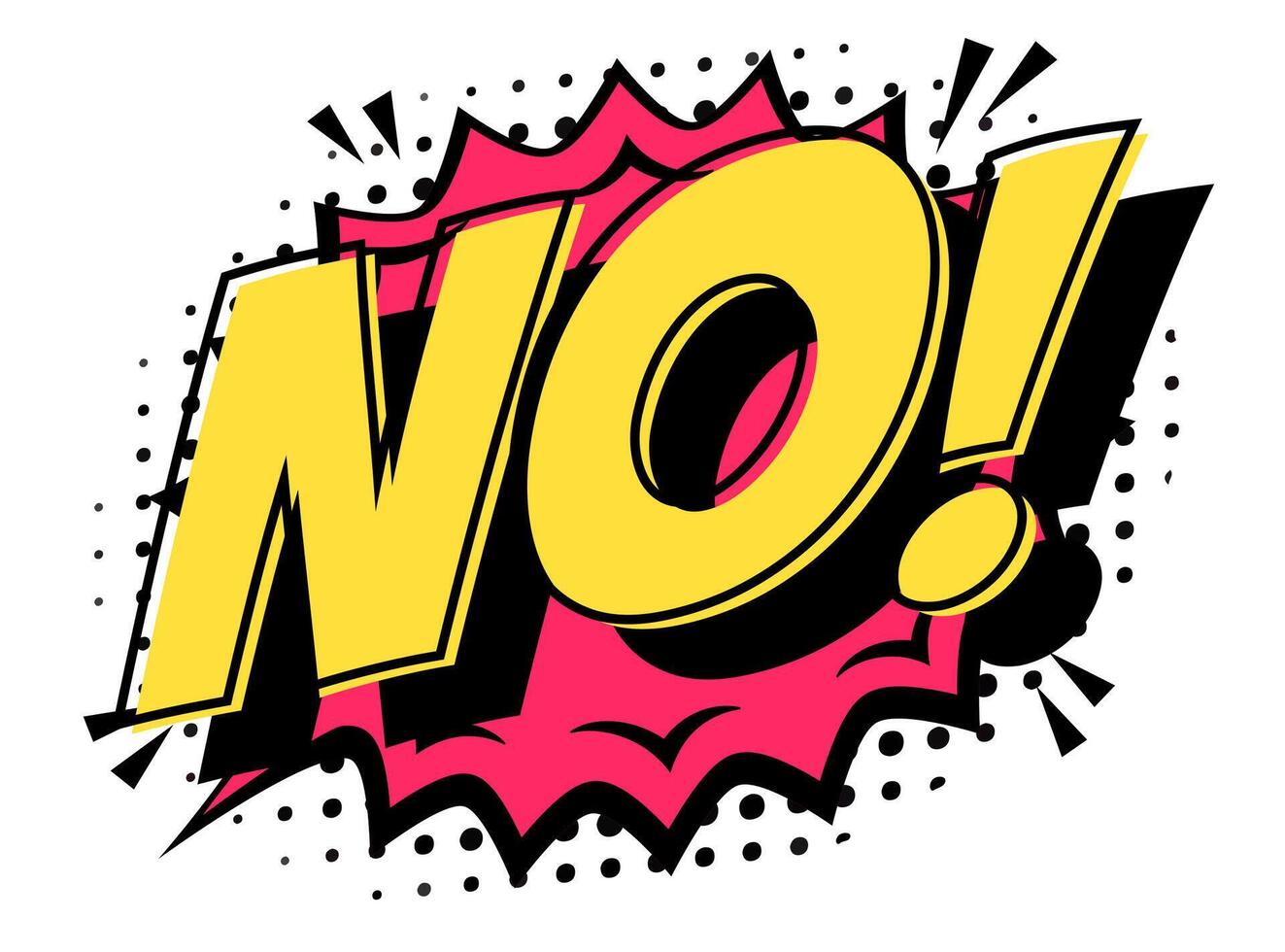 No comic text lettering bright cartoon retro pop art vector
