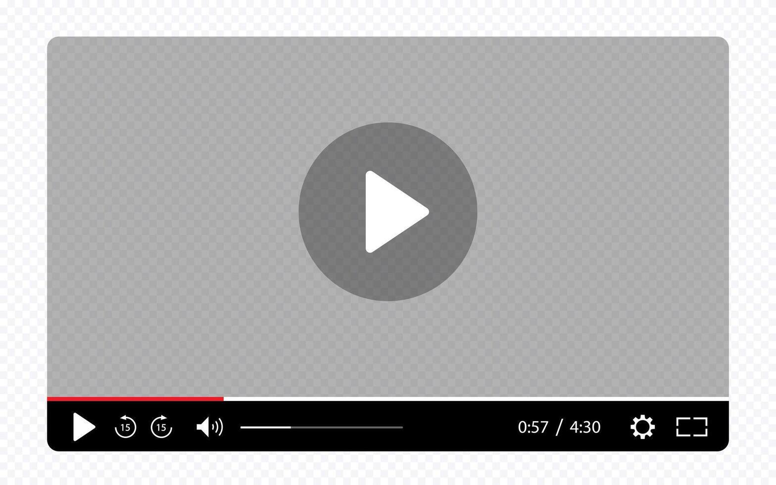 Multimedia player template online cinema vector