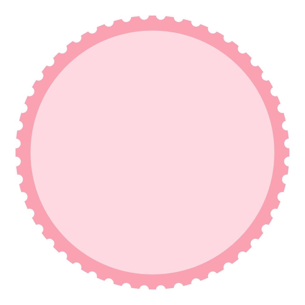 Valentines postage stamp circle shape vector