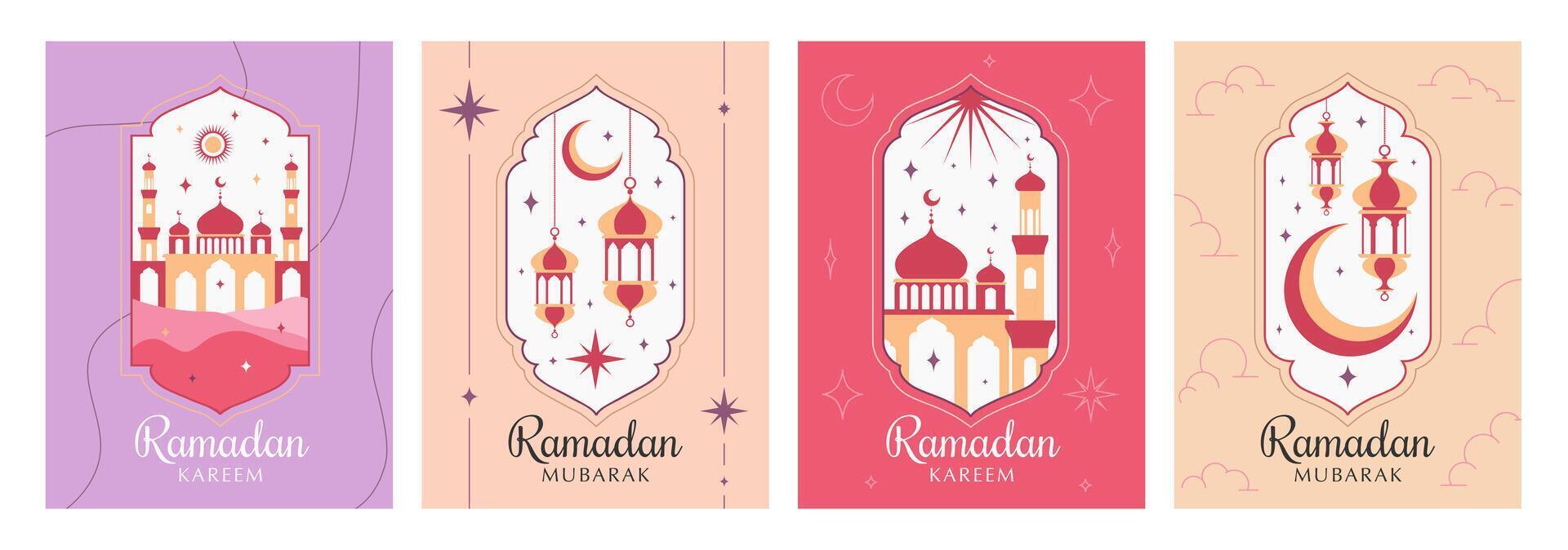Greeting card Ramadan Kareem vector