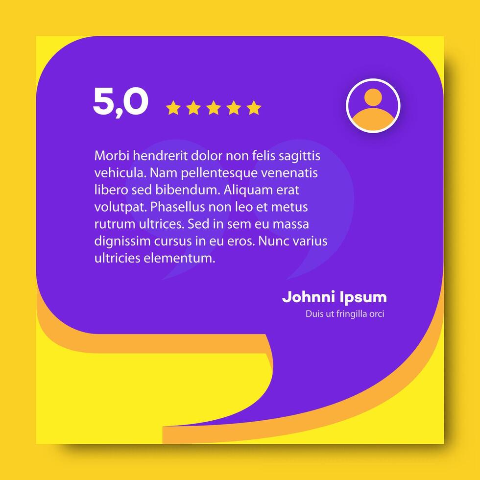 Feedback box, bubble testimonial banner for design vector