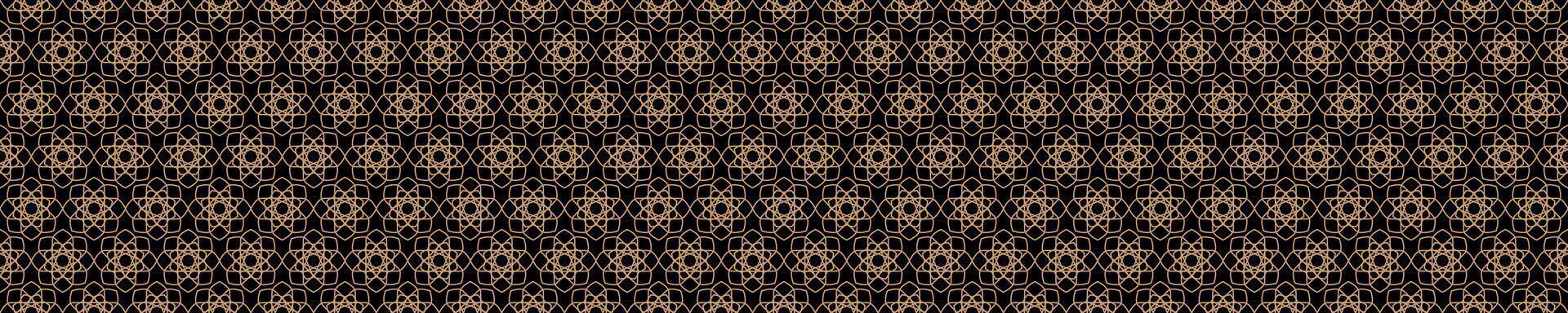 Arabic pattern gold outline color style vector