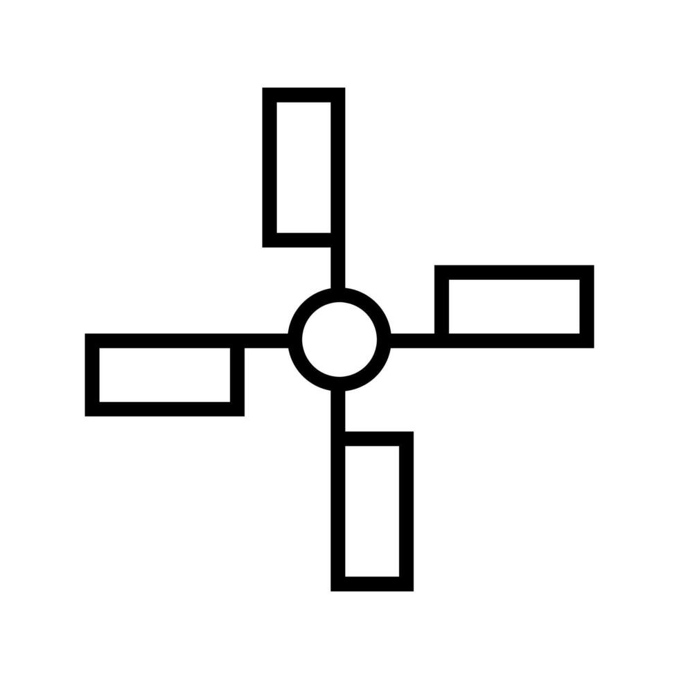 windmill turbine icon vector
