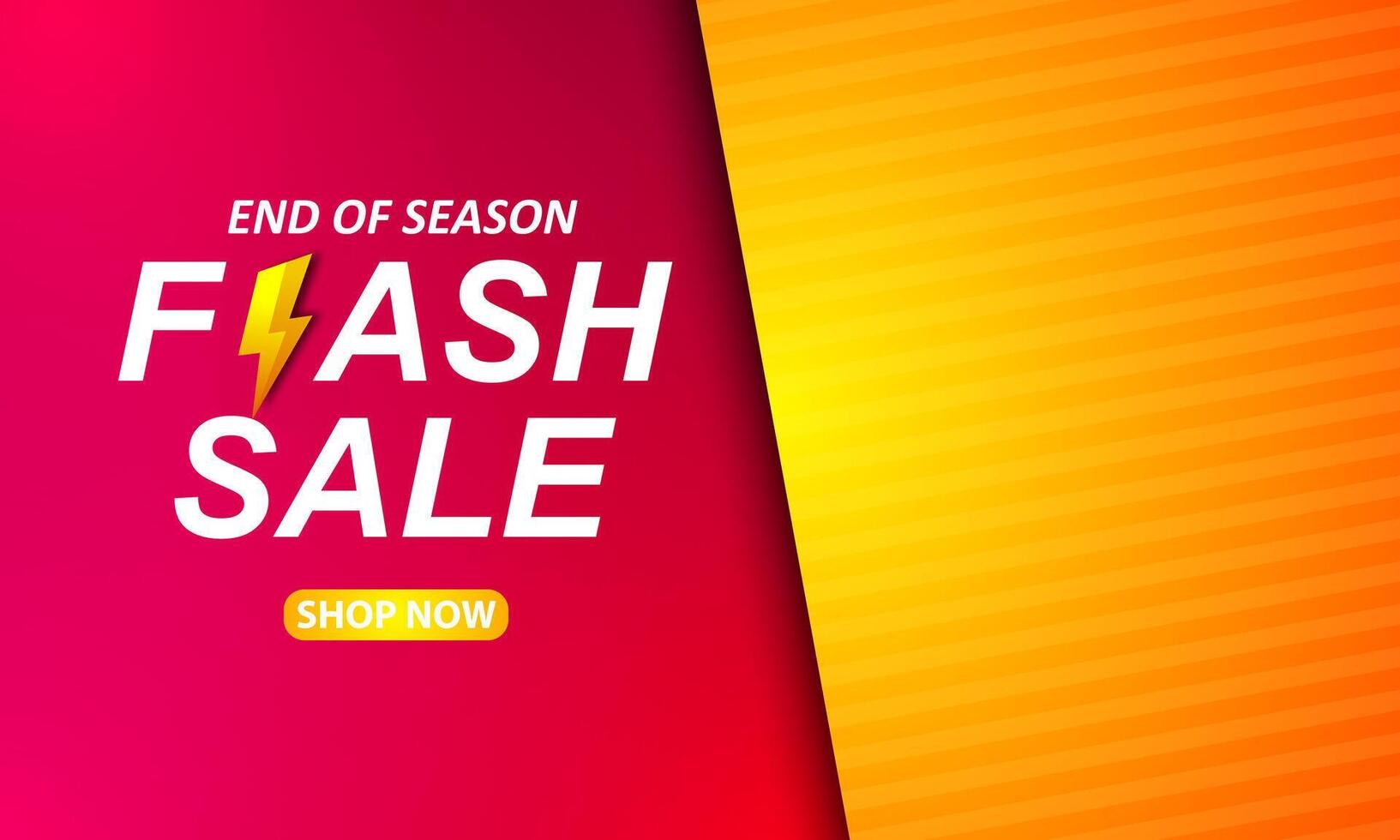 Flash Sale banner template design. vector