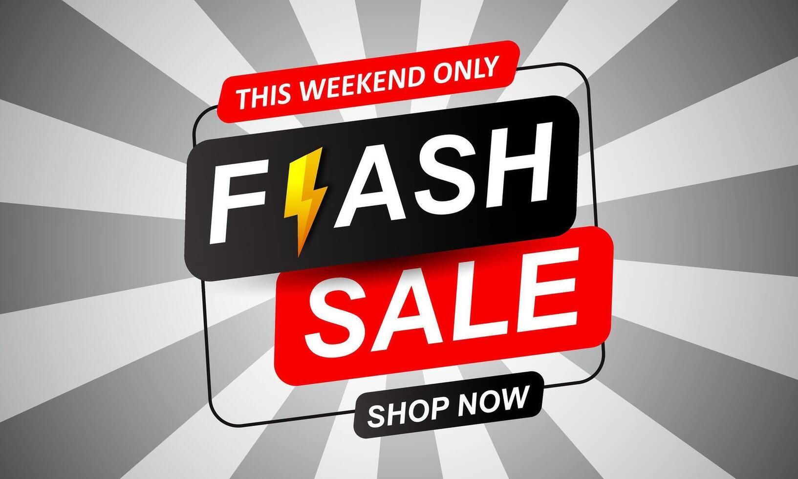 flash sale banner, discount event background for media promotion and social media post vector