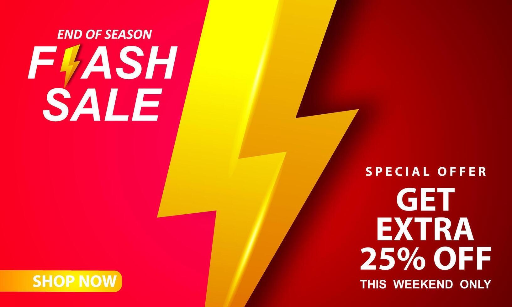 Sale banner template design, flash sale special offer, special offer banner. vector