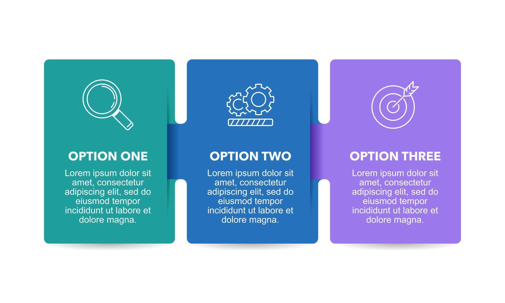 Infographic simple design 3 options to success . Presentation, Data, Plan and Strategy. vector