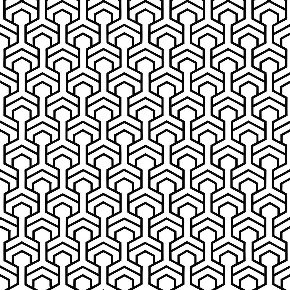 Timeless Hexagon Geometric Pattern with Seamless Repetition vector