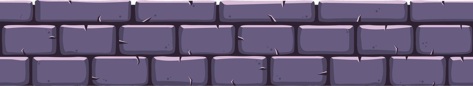 Seamless illustration featuring a purple brick wall, creating a visually striking repeating pattern. Perfect for backgrounds, textures, and game development projects vector