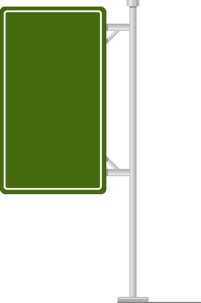 Green road sign with white frame providing guidance and information to drivers on highways and streets, ensuring road safety and navigation vector