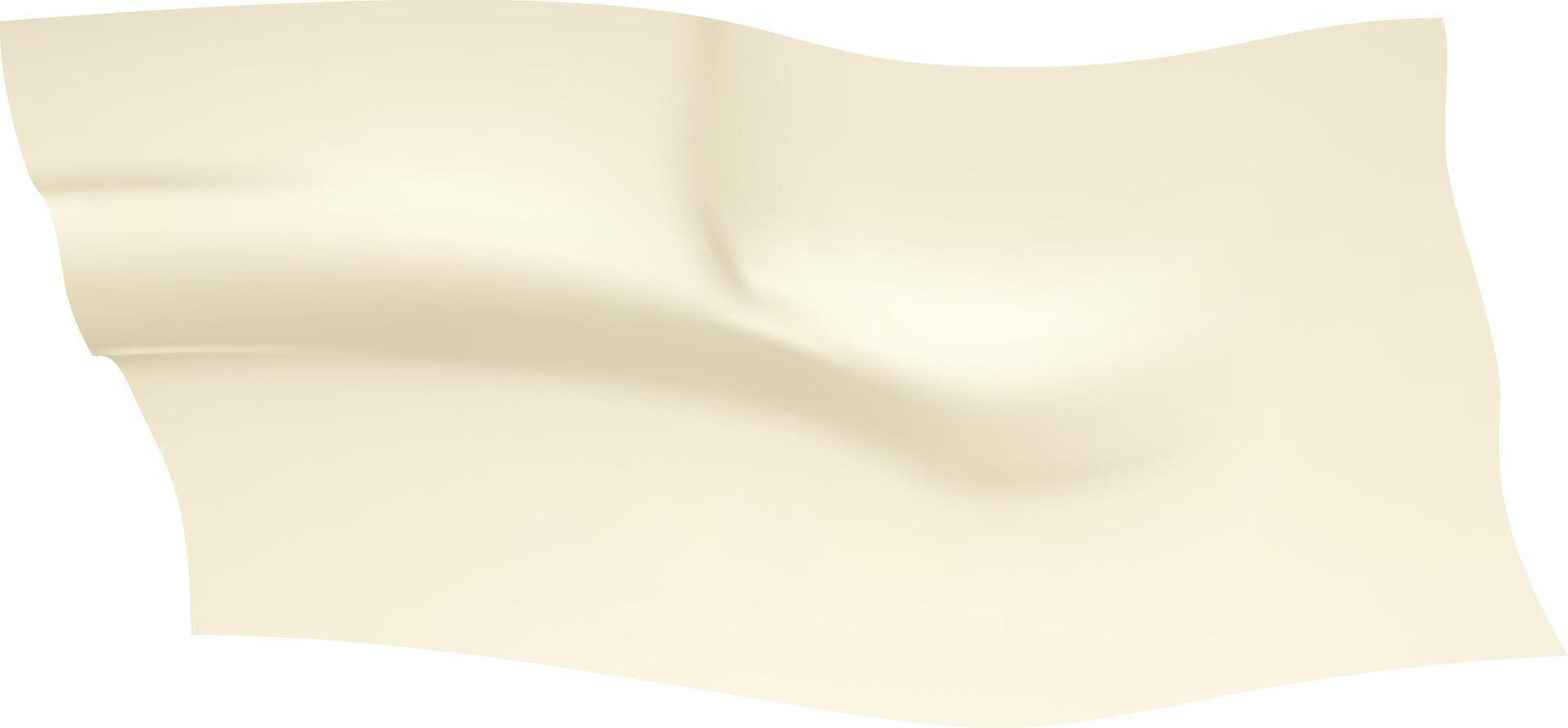 Beige adhesive paper tape is waving and creating a curved shape, providing a versatile and visually appealing element for various design projects vector