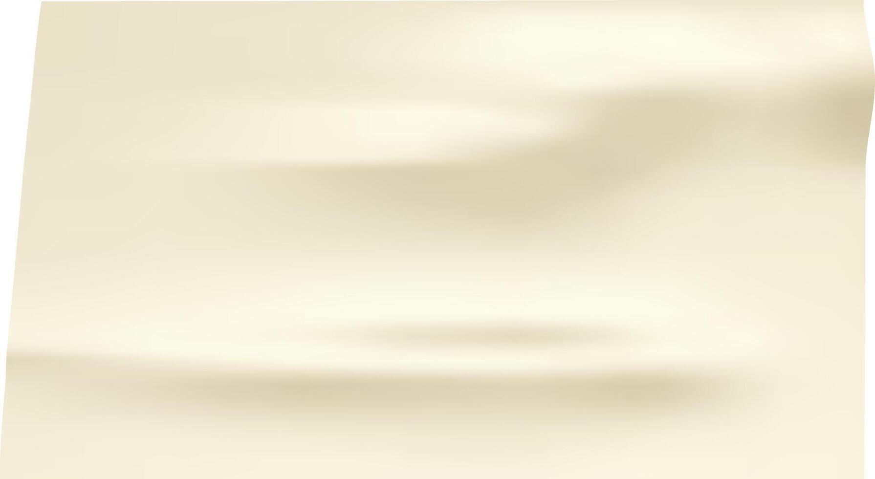 Beige sheet of paper featuring delicate wrinkles and soft shadows, creating a smooth and elegant background perfect for various design projects and artistic presentations vector