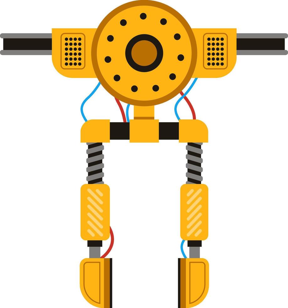 Automated robotic arms gripping components along a production line in a modern factory, showcasing advanced machinery technology in a sleek, isolated illustration vector