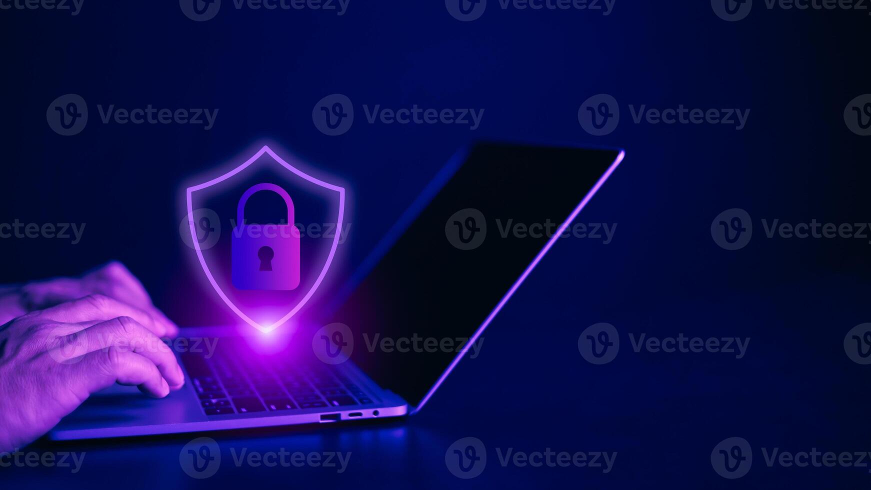 cyber security concept, Login, User, Identification information security and encryption, secure Internet access, Developing network security system, Secure access to user's personal information. photo