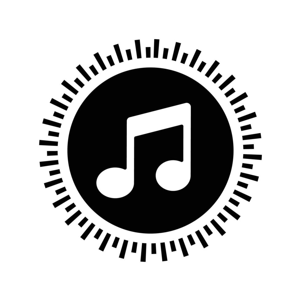 Modern music logo design vector