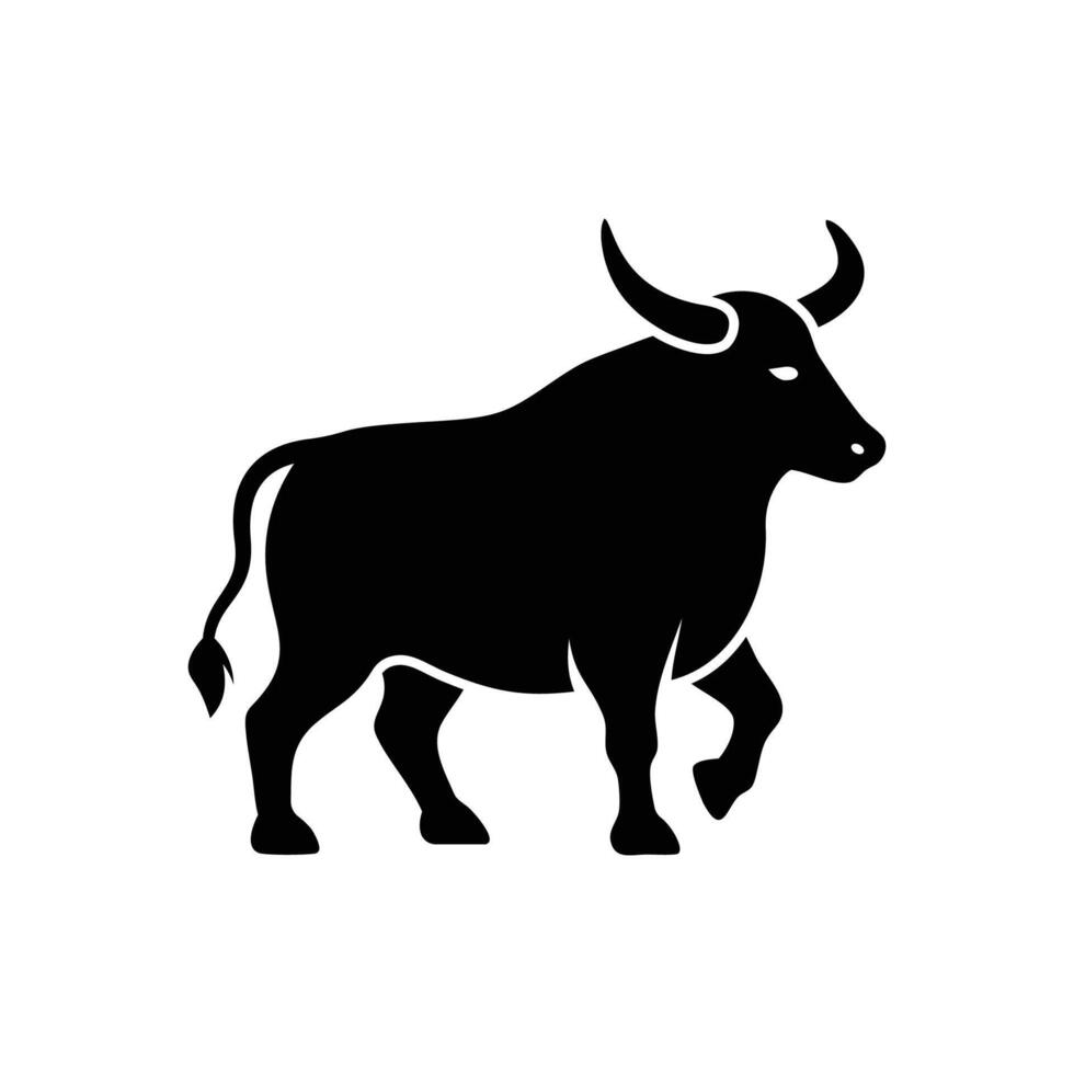 bull silhouette logo vector