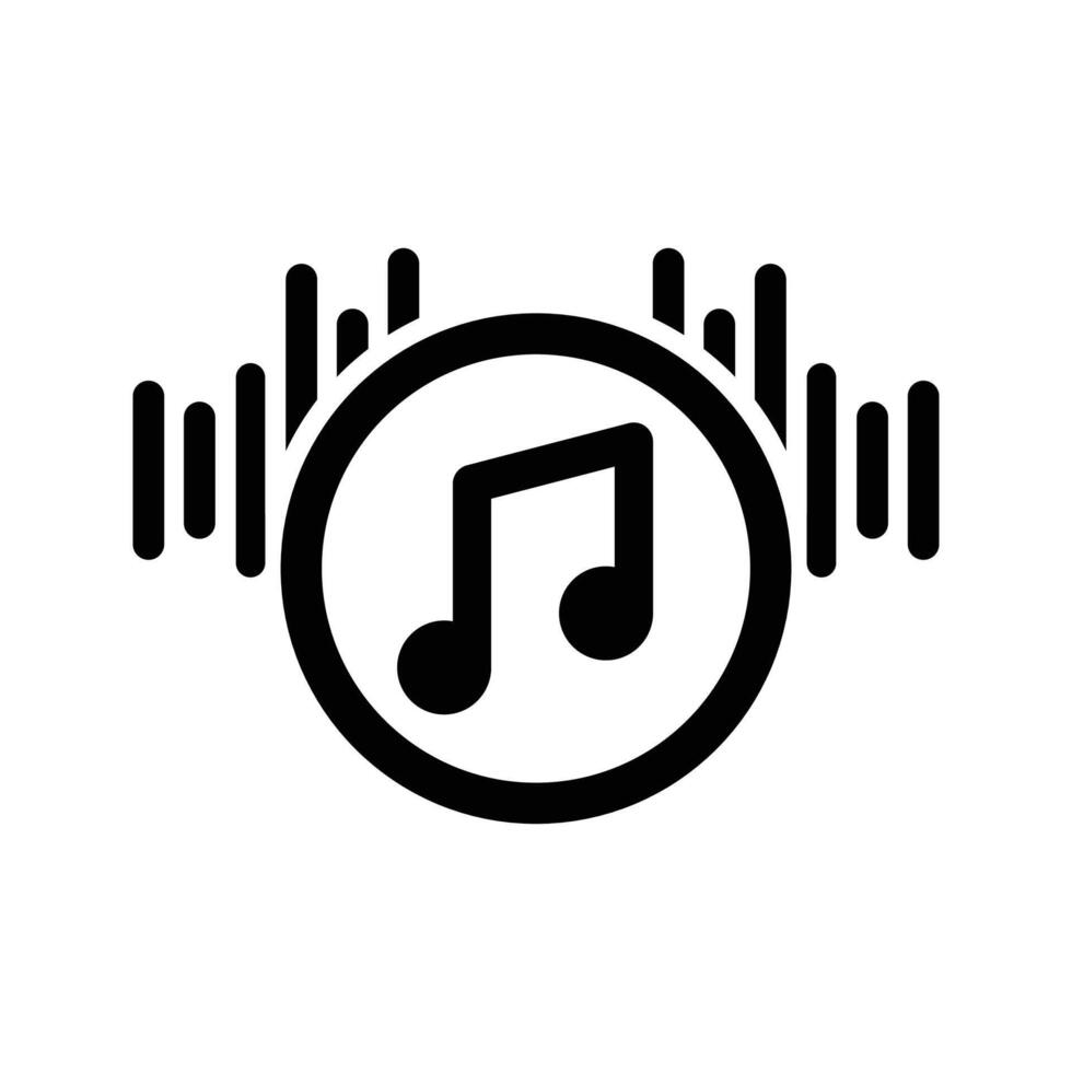 Audio silhouette Icon vector