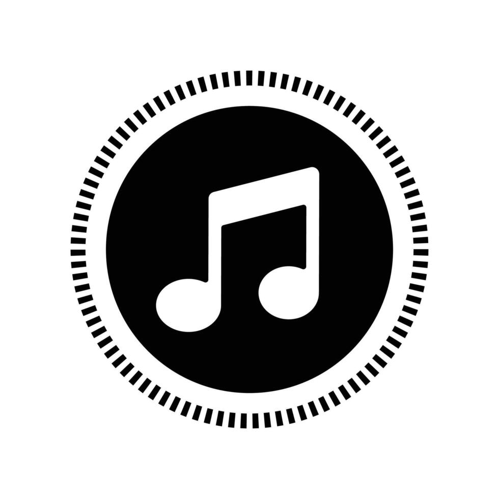 Music silhouette logo vector