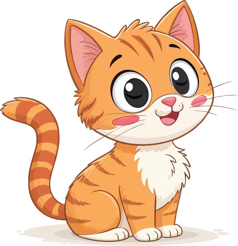 Smiling Baby Cat vector