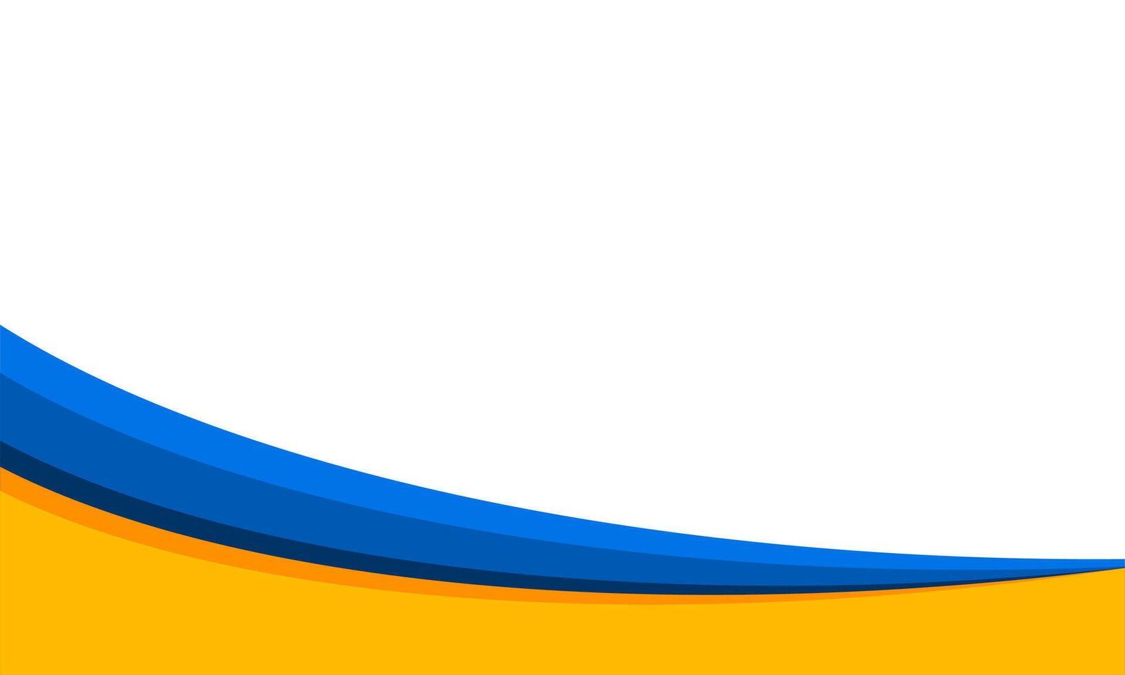 Blue and yellow wave background vector