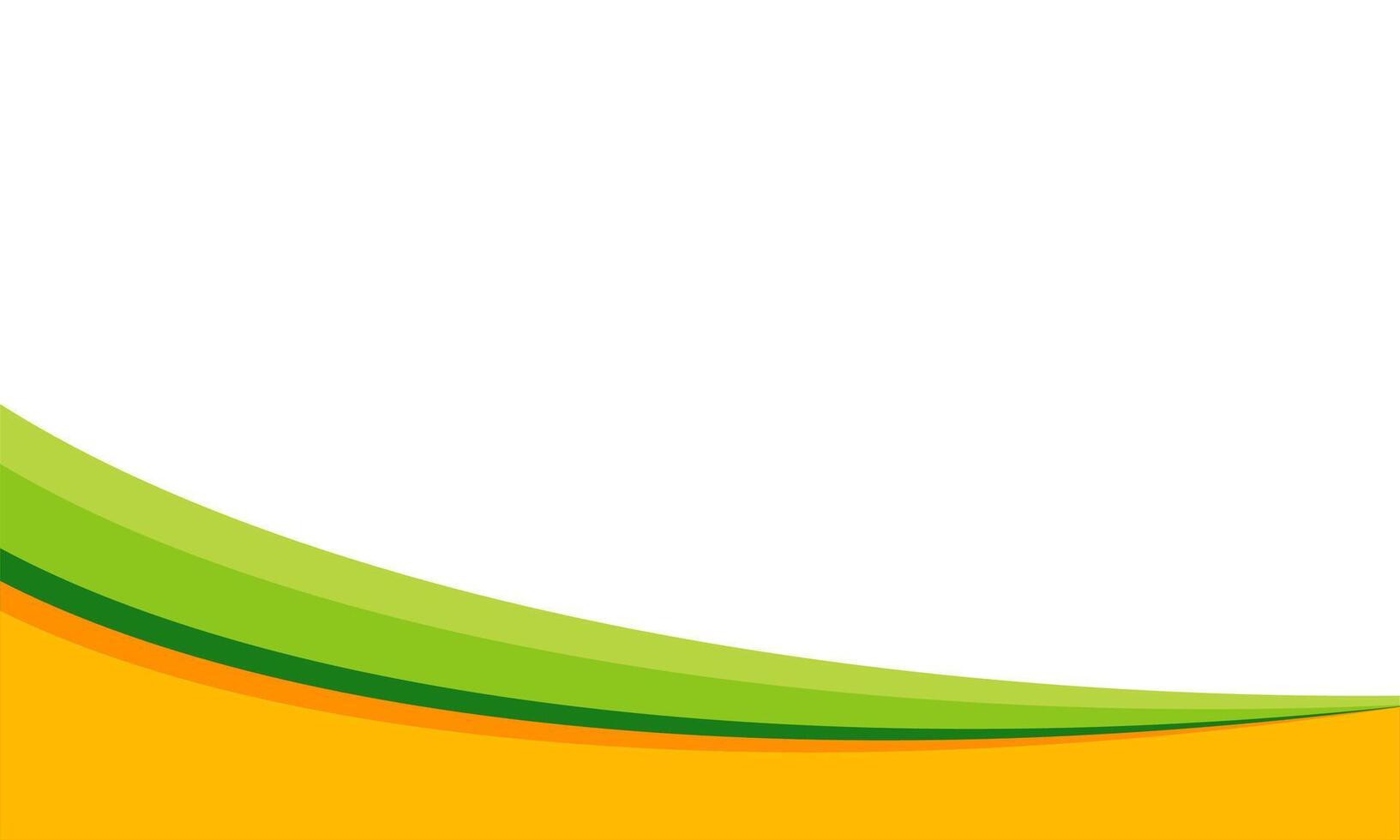 Green and yellow wave background vector