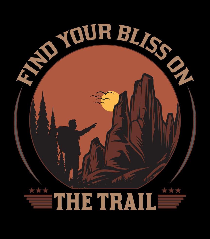 Find your bliss on the trail vector