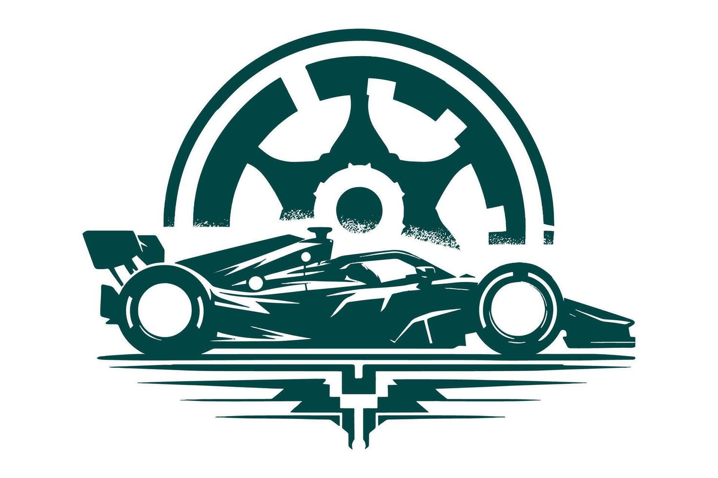 The logo for the racing game is shown vector